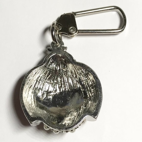 Red Ladybug Keychain Zipper Pull Purse Charm Backpack Pearl Crystal Enamel - Picture 4 of 8